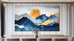 金线山脉客厅背景