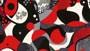 现代简约几何波点