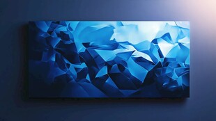 酷炫蓝水晶立体背景