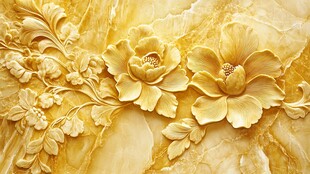 金色浮雕背景墙