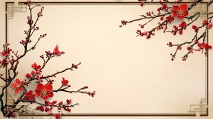 春节梅背景
