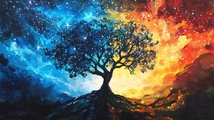 神秘梦幻的大树