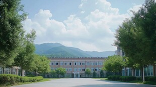 校园环境山区学校