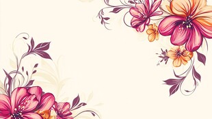 手绘创意百花壁纸