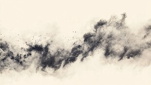 意境抽象烟墨画