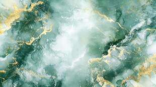 水墨画鎏金大理石