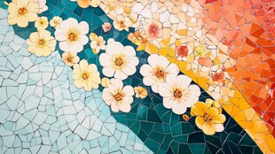 花玻璃马赛克背景墙