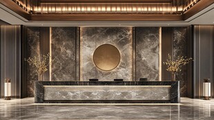 新中式酒店前台