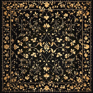 青花折枝花卉纹瓷砖