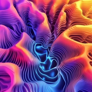 3d风景膨胀图案