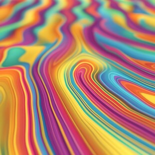 彩色纹理波纹线条液体