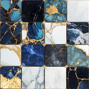 金色网格线条大理石纹