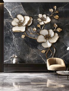 金属花卉背景墙