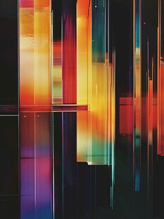 多彩竖线条渐变背景