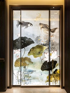 现代屏风鲤鱼图