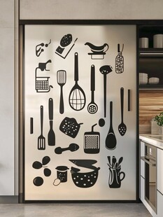 手绘厨房贴画