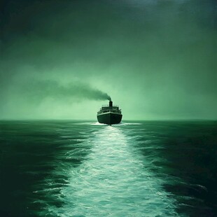 浩瀚大海渺小的船