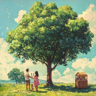 梦幻儿童插画超治愈