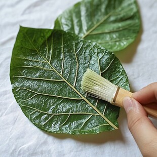 桑叶彩绘
