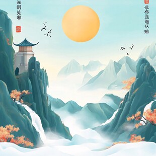 黄鹤楼插画海报