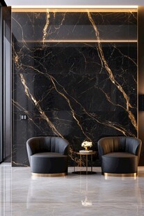 极简金箔石根线条对拼