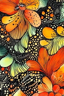 手绘创意百花壁纸