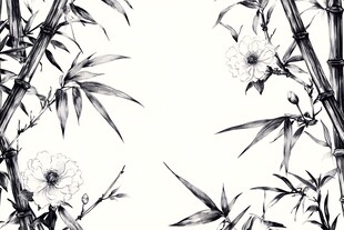 新中式墨竹背景