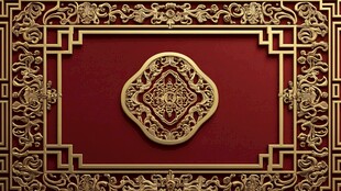 传统窗格封面背景板