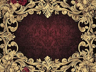 红金色欧式背景