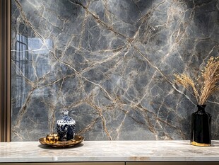 极简金箔石根线条对拼