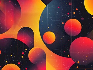 圆点渐变海报素材设计