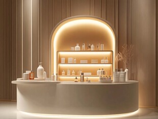 spa化妆品区效果图