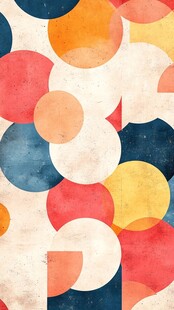 圆润彩色图案拼接