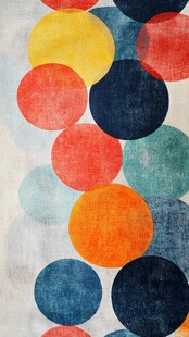 圆润彩色图案拼接