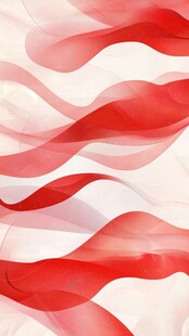 红色动感飘带科技背景