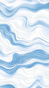 蓝白波浪线条
