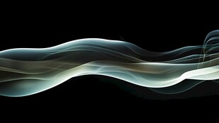 蓝色线条烟雾波浪