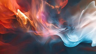 融合流动红蓝油漆背景