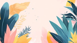 植物背景扁平插画