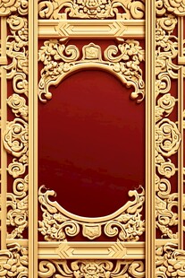 红金色欧式背景