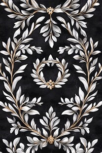 高清简约黑金花