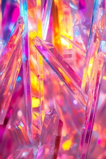 梦幻彩色玻璃晶体状