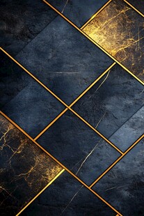 蓝色底板金色线条