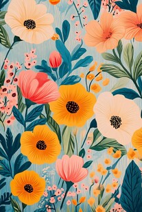 高清色块花卉