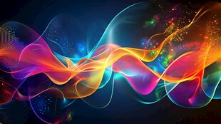 炫彩绚丽曲线条纹高雅