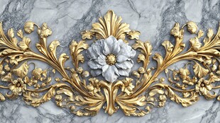 金色奢华浮雕装饰设计