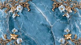 蓝色大理石背景墙