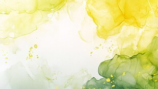 黄色喷墨流彩艺术背景