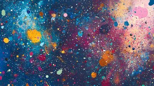 点彩抽象流彩抽象