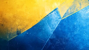 白深蓝橘黄色背景